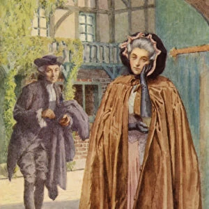 Illustration for A Sentimental Journey by Laurence Sterne (colour litho)