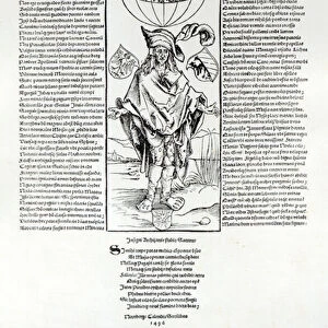 Illustration of Syphilis, 1496 (engraving) (b / w photo)