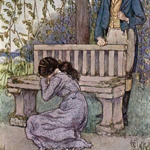 Illustration for Wives and Daughters by Mrs Gaskell (colour litho)