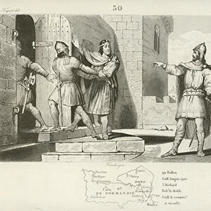 Imprisonment of Charles the Simple, King of Western Francia, 923 (engraving)