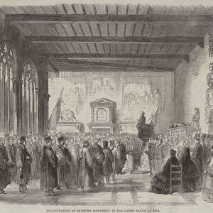 Inauguration of Cavours Monument in the Campo Santo at Pisa (engraving)