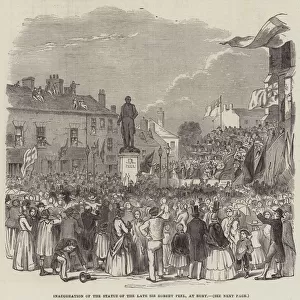 Inauguration of the Statue of the late Sir Robert Peel, at Bury (engraving)