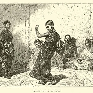 Indian "Nautch", or dance (engraving)