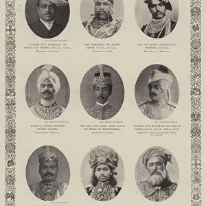 Indian Representatives at the Coronation (b / w photo)