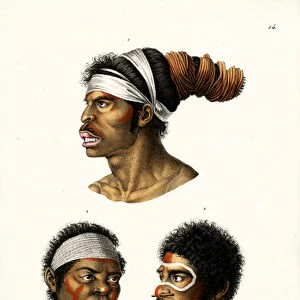 Indigenous Australians, 1824 (colour litho)