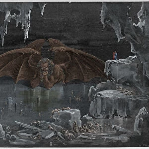 Inferno, Canto 34 : Lucifer, king of Hell, frozen in the ice