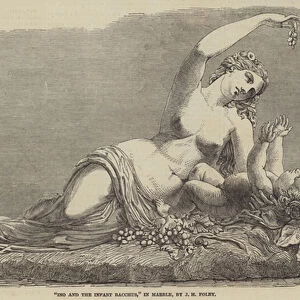 "Ino and the Infant Bacchus, "in Marble, by J H Foley (engraving)