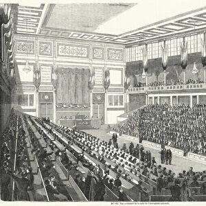 Interior of the chamber of the French National Assembly (engraving)