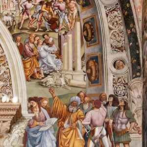The interior, Chapel Nova or St. Brizio Chapel, northern wall: "Pandemonium"fresco by Luca Signorelli, (1500 - 1502). Detail