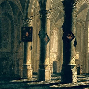 Interior of a Church (oil on canvas)
