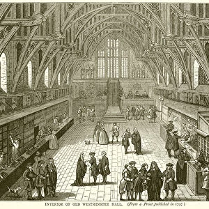 Interior of Old Westminster Hall (engraving)