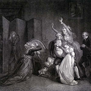The last interview of Louis XVI with his family (Marie Antoinette and Louis XVII)