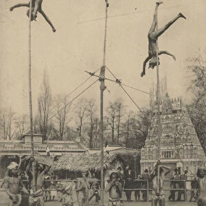 J & G Hagenbecks troupe of Malabar acrobats (b / w photo)