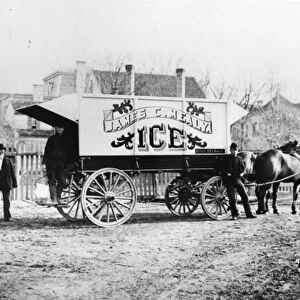 James C. Mealys Ice Truck, c. 1890s (b / w photo)
