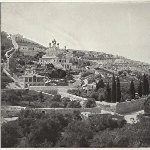 Jerusalem, Gethsemane, General view (b / w photo)