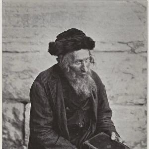 Jerusalem, the Jewish Rabbi Aschkenazi (b / w photo)