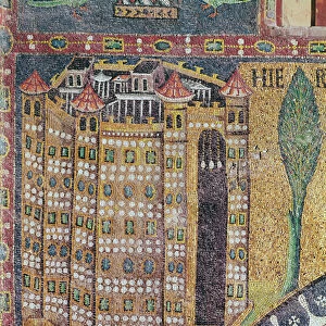 Detail of Jerusalem (mosaic)
