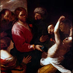Jesus Christ warriors a posseof Exorcism. Painting by Mattia Preti dit il Cavalier
