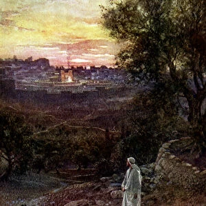 Jesus on the Mount of Olives - Bible