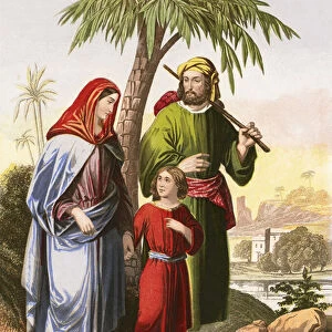 Jesus returning with his parents to Nazareth