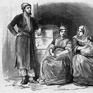 Jewish population of Tetouan (Tetuan) in Morocco: members of a Jewish family, 1868
