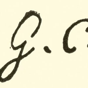 Johann Christian Bach, signature (engraving)