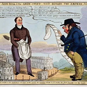 John Bull and the Architect Wot Builds the Arches - Cartoon published 1829
