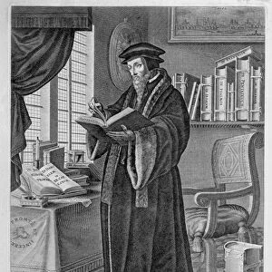 John Calvin (1509-64) (engraving)