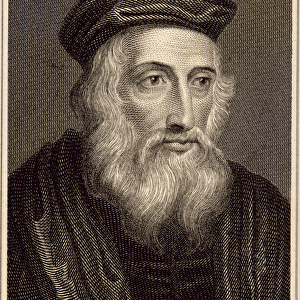 John Wycliffe (c. 1330-84) (engraving)