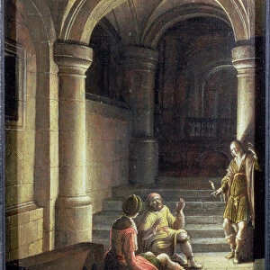 Joseph in prison interpreting the dreams of the baker and the butler, 1624