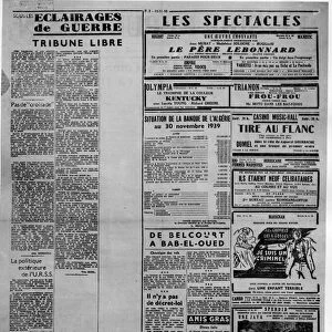 Journalism. History of France. Second World War (1939-1945)