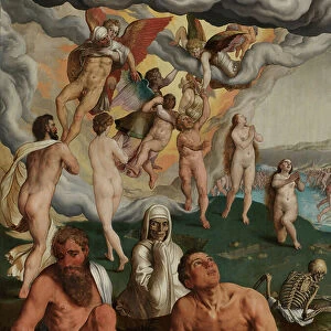 Detail of the Last Judgement, 1551 (oil on panel)