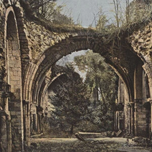 Jumieges, Refectoire de l ancienne abbaye (colour photo)