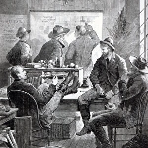 A Kansas Land Office, from Harpers Weekly, 11th July 1874 (engraving)