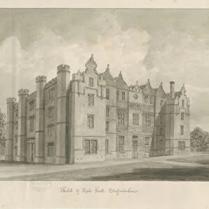 Keele Hall: sepia drawing, 1840 (drawing)