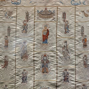 Kesa has twenty-one bands (detail). China, 18th century