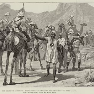 The Khartoum Expedition, Mounted Infantry capturing the First Prisoners near Gakdul (engraving)