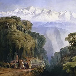 Kinchenjunga from Darjeeling, 1877 (oil on canvas)