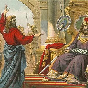 King David being rebuked by Nathan