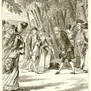 King George III. and Queen Charlotte at Cheltenham (engraving)