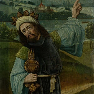 King Melchior, one of the Three Magi, Pointing at the Star, c. 1480-90