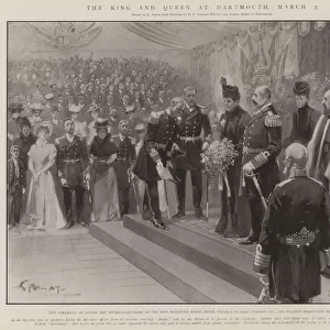 The King and Queen at Dartmouth, 7 March (engraving)