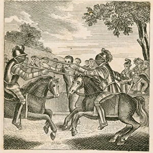 King Richard II preventing the duel between the Dukes of Hereford and Norfolk, 1398 (engraving)