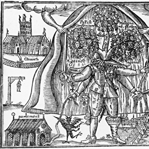 The Kingdoms Monster Uncloaked from Heaven, c. 1640-43 (woodcut) (b / w photo)