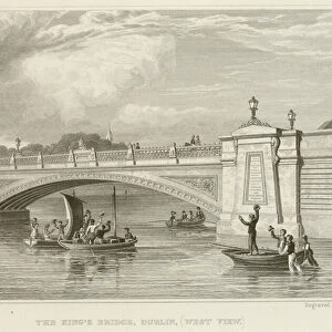 The Kings Bridge in Dublin (engraving)