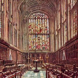 Kings College Chapel, Cambridge (colour litho)