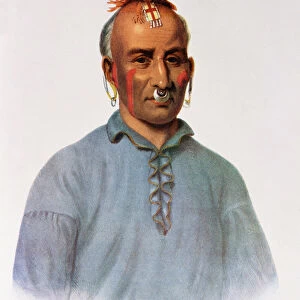 Kish-Kal-Wa, a Shawnee Chief, illustration from The Indian Tribes of North America, Vol