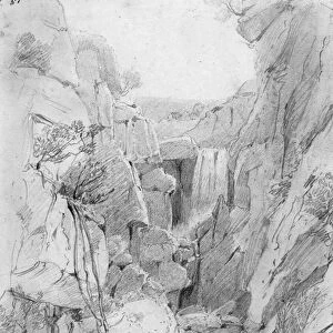 Kloof on Table Mountain, 1801 (pencil on paper)