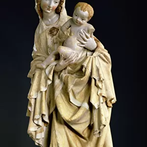 The Krumauer Madonna, c. 1400 (polychrome stone)