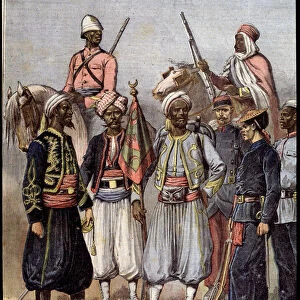 L armee coloniale: tirailleurs et spahis des colonies francais - in "Le Petite Journal"of 07 / 03 / 1891